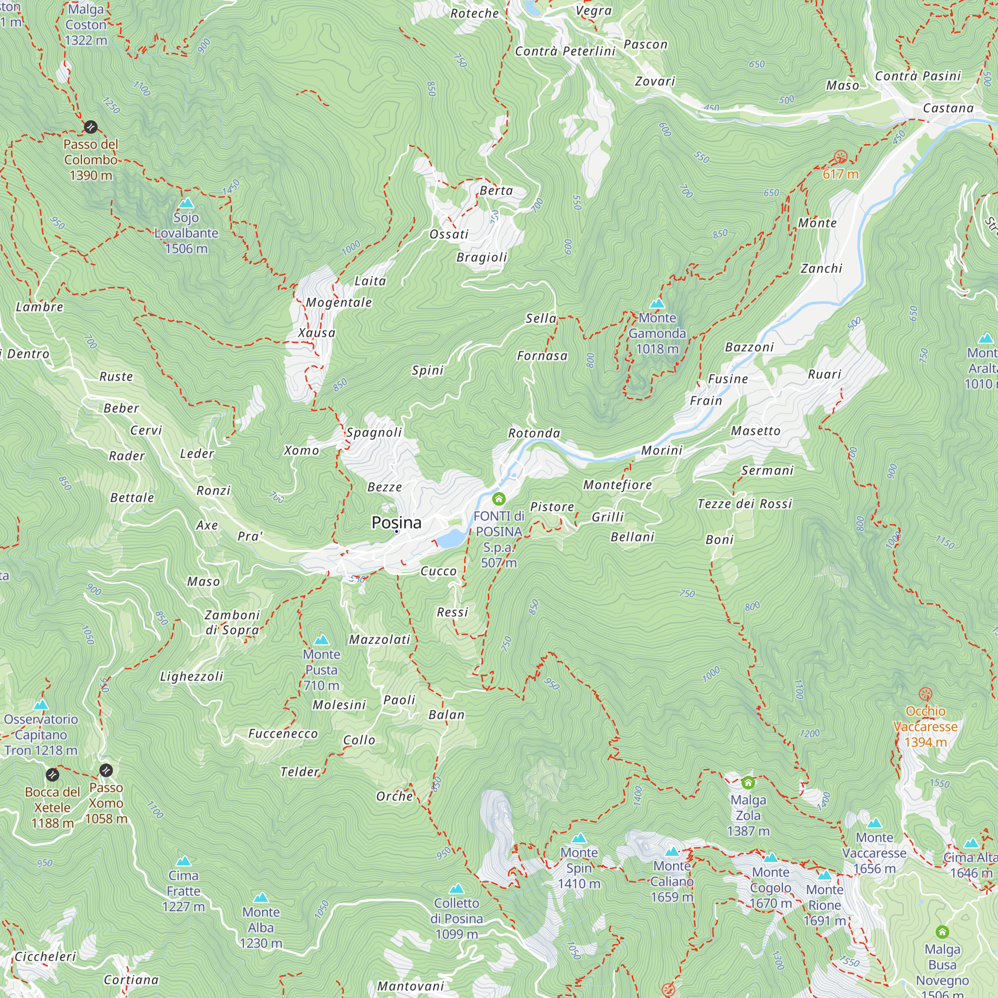 FONTI di POSINA S.p.a. map