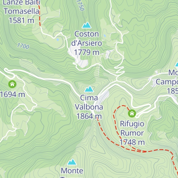 Map of Cima Valbona