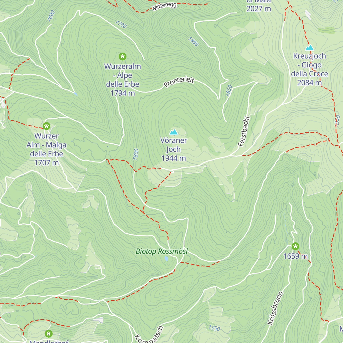 Vöraner Alm - Malga di Verano map