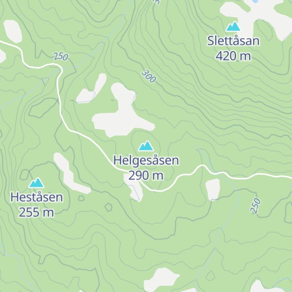 Map of Helgesåsen