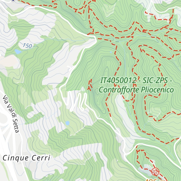 Map of Falesia Rocca di Badolo Settori Bassi