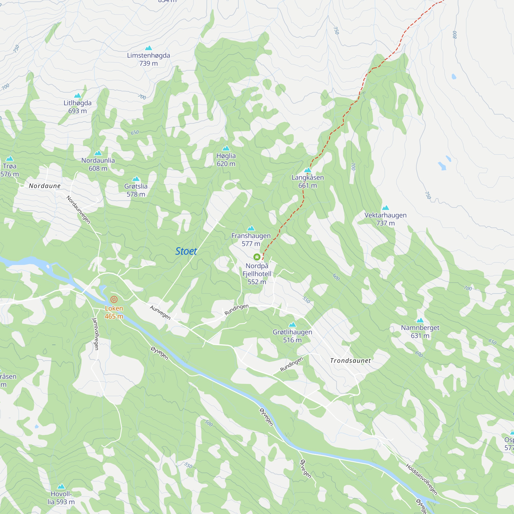 Nordpå Fjellhotell map