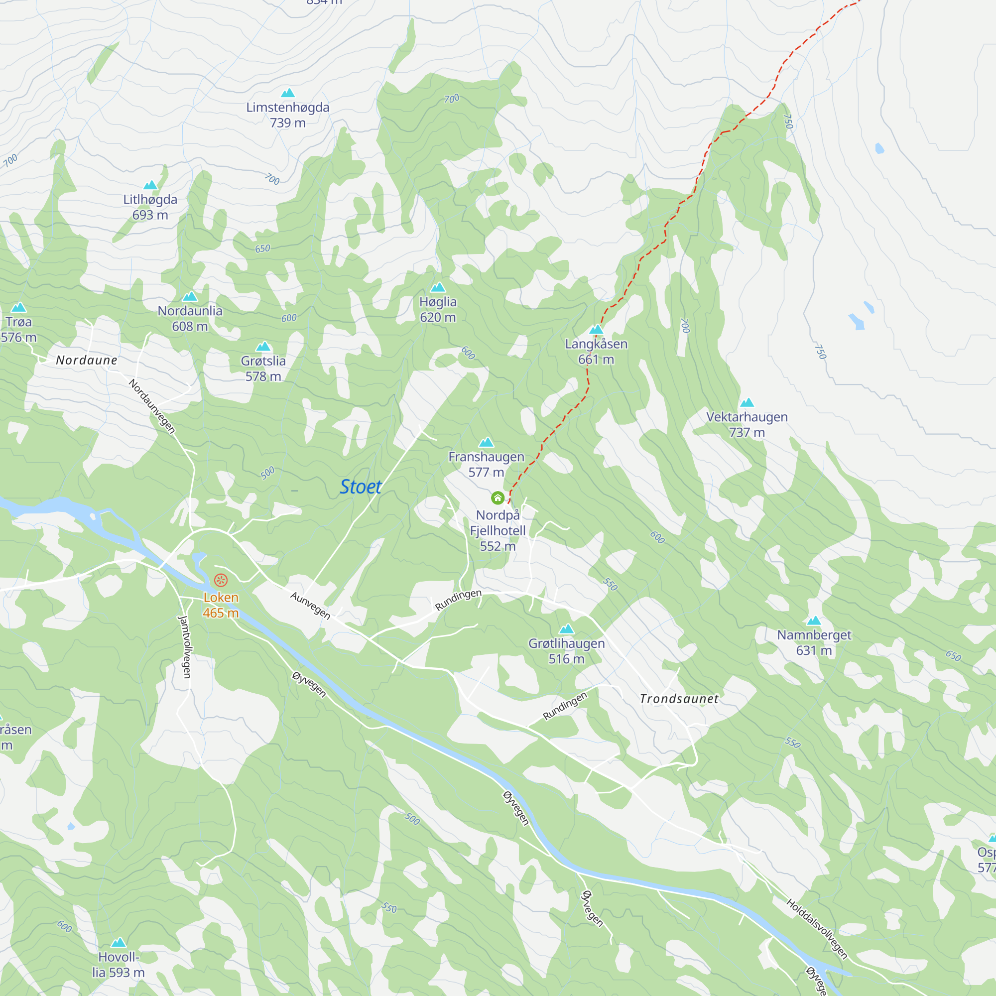 Nordpå Fjellhotell map
