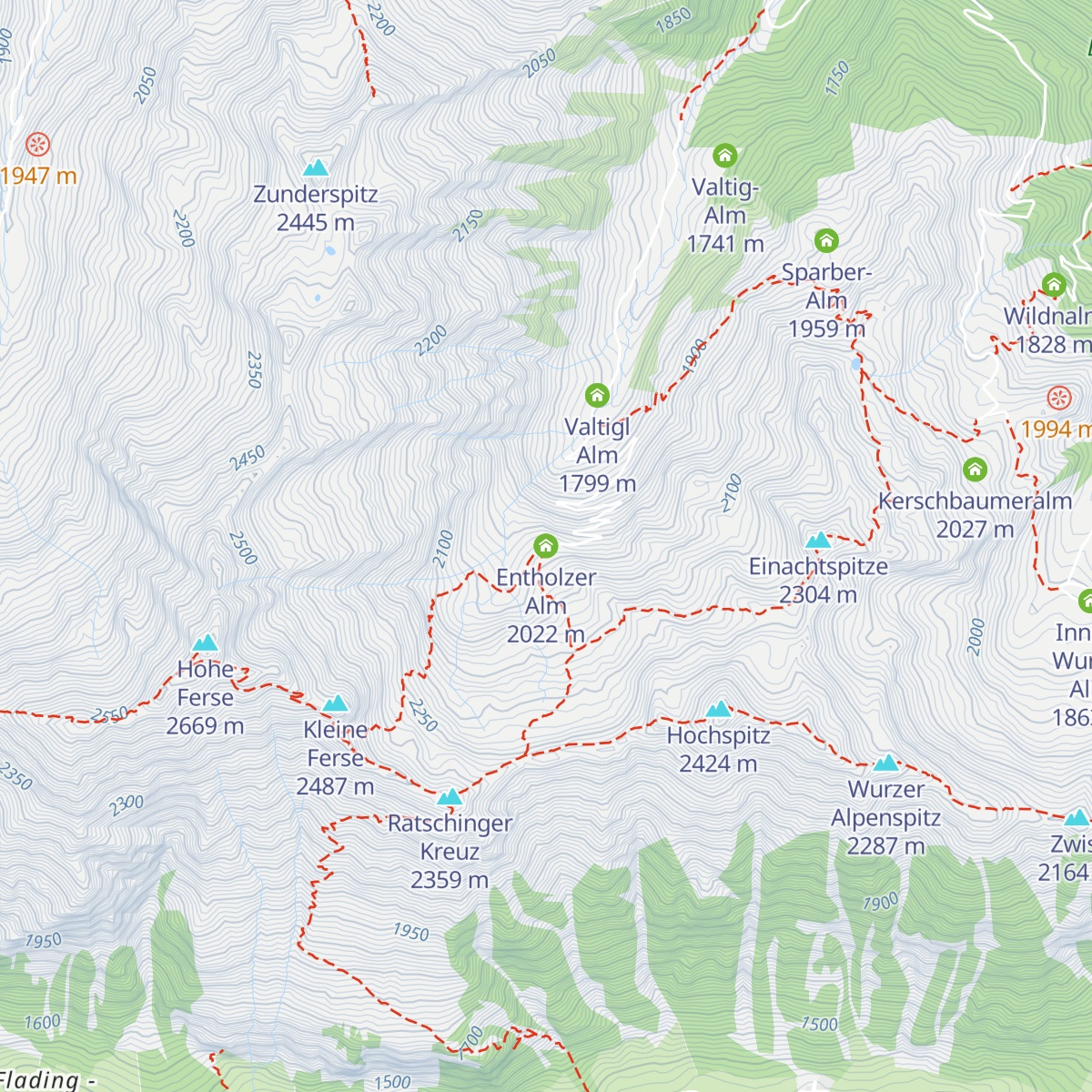 Entholzer Alm map