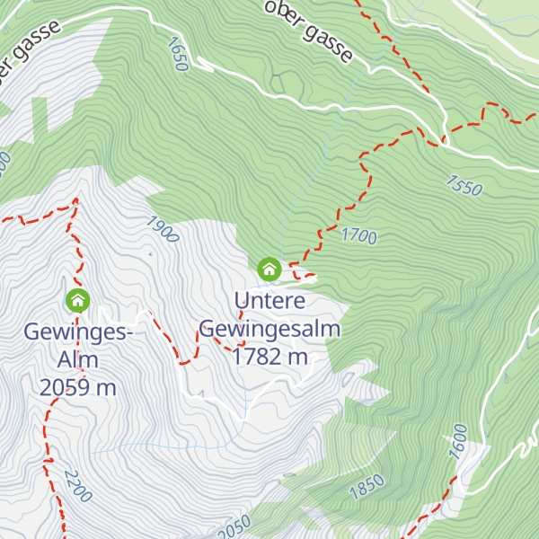 Map of Untere Gewingesalm