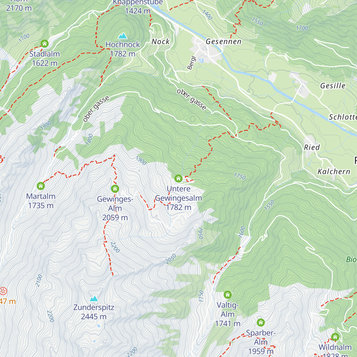 Untere Gewingesalm map