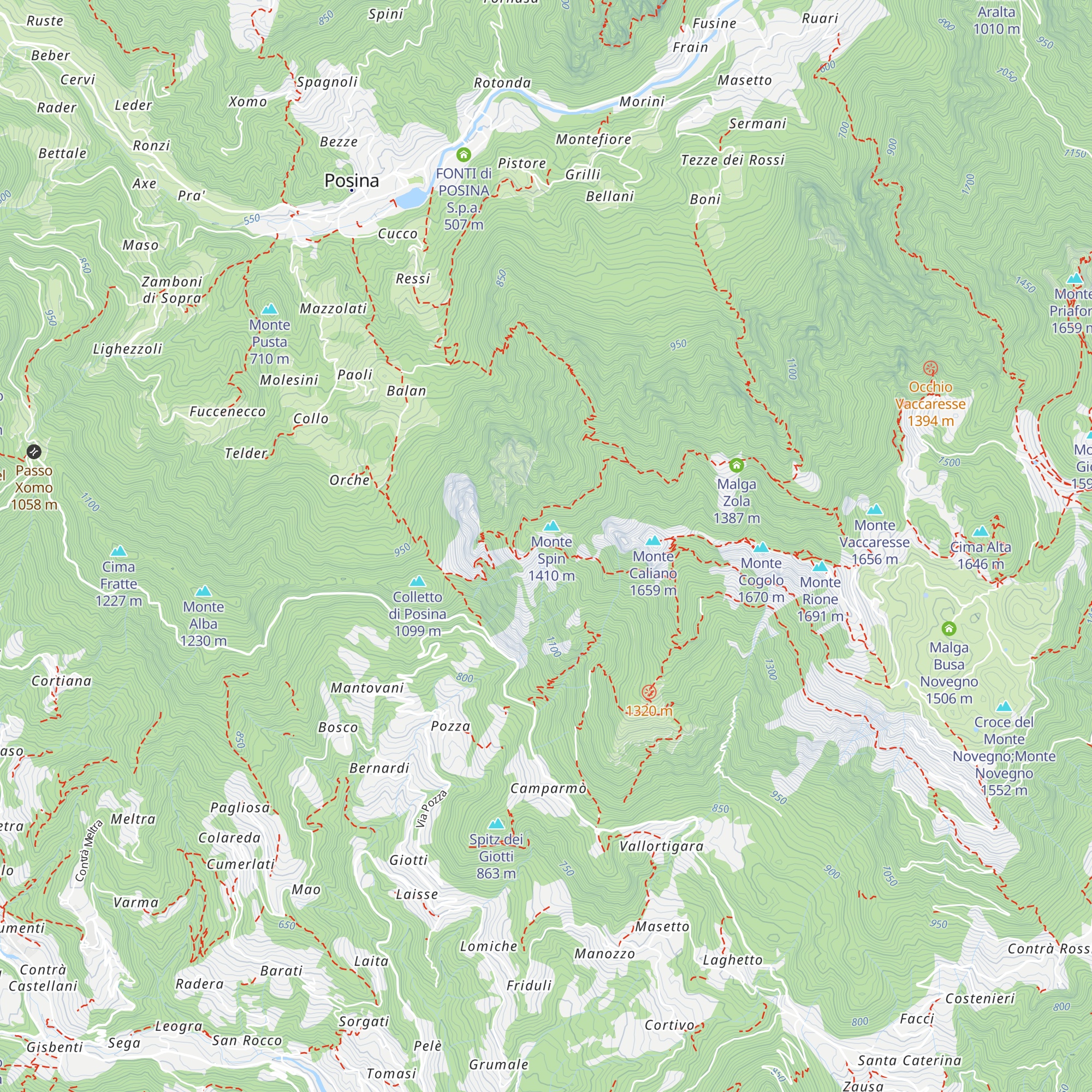 Malga Fontana map