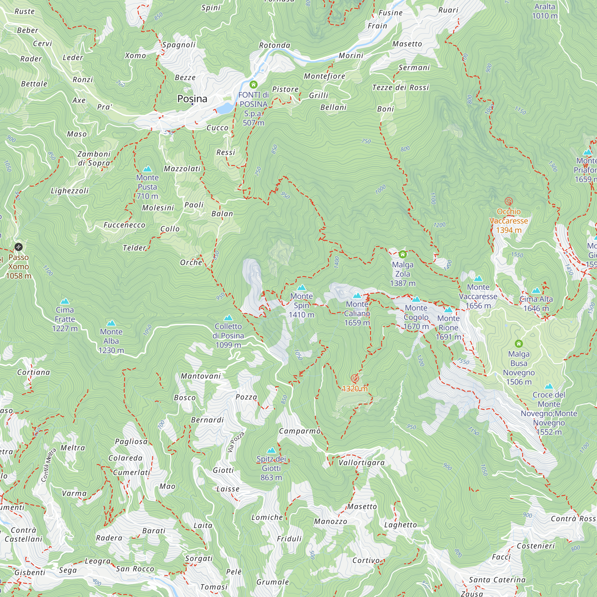 Malga Fontana map