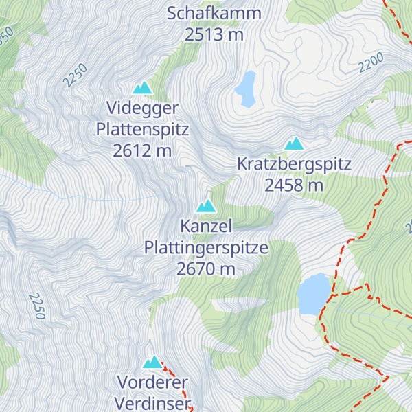 Map of Kanzel Plattingerspitze