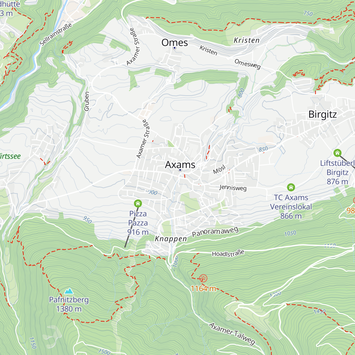 Tourismus Information Axams map