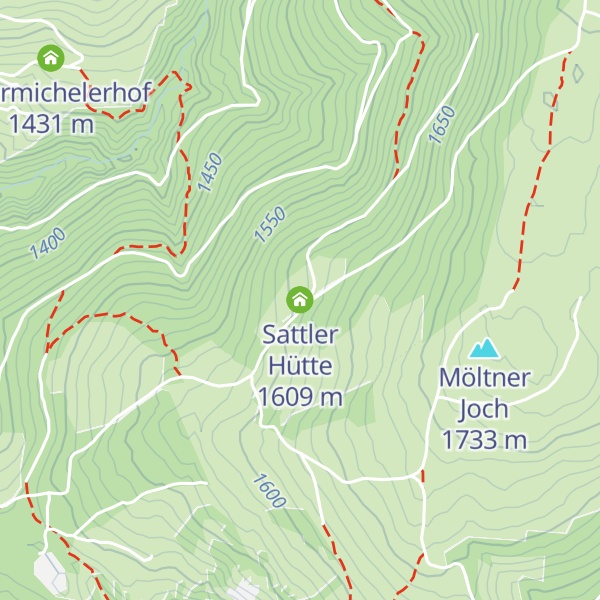 Map of Sattler Hütte