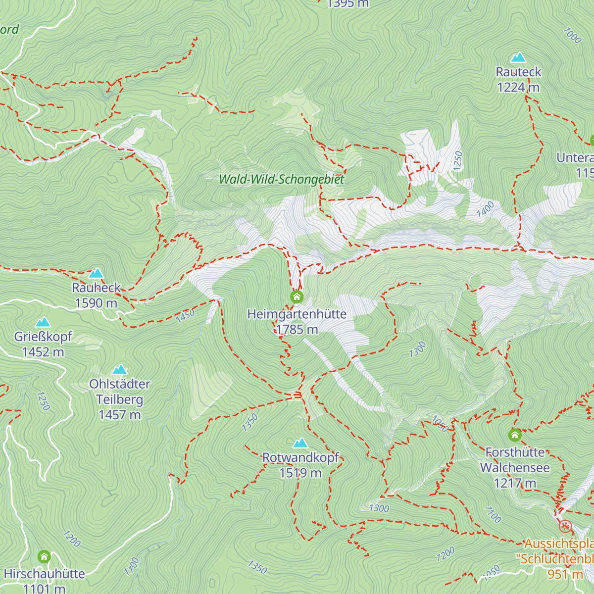 Heimgartenhütte map