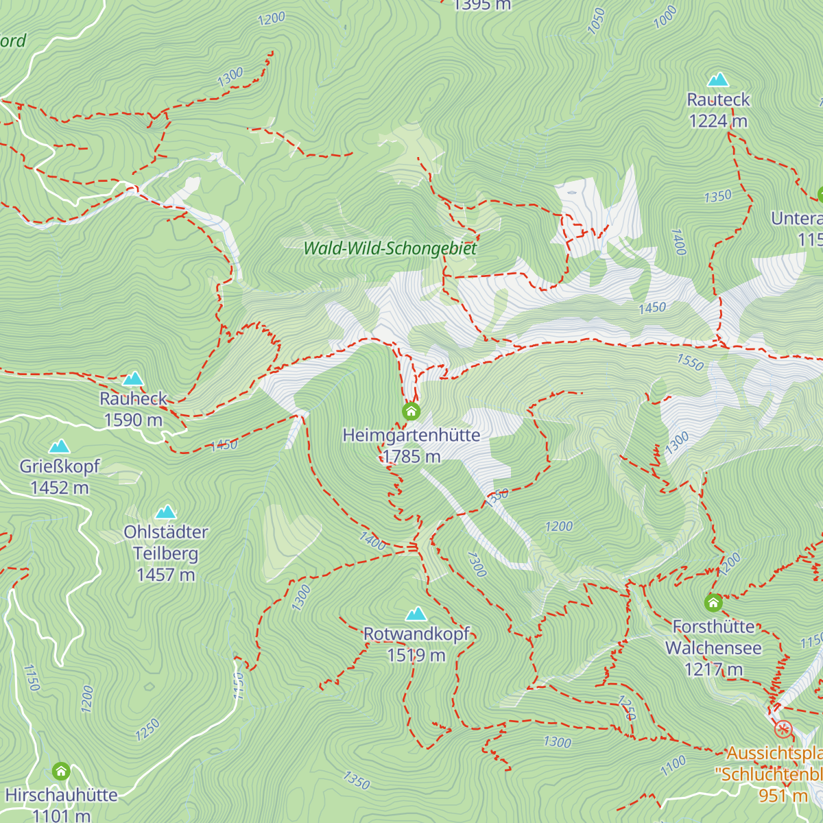 Heimgartenhütte map