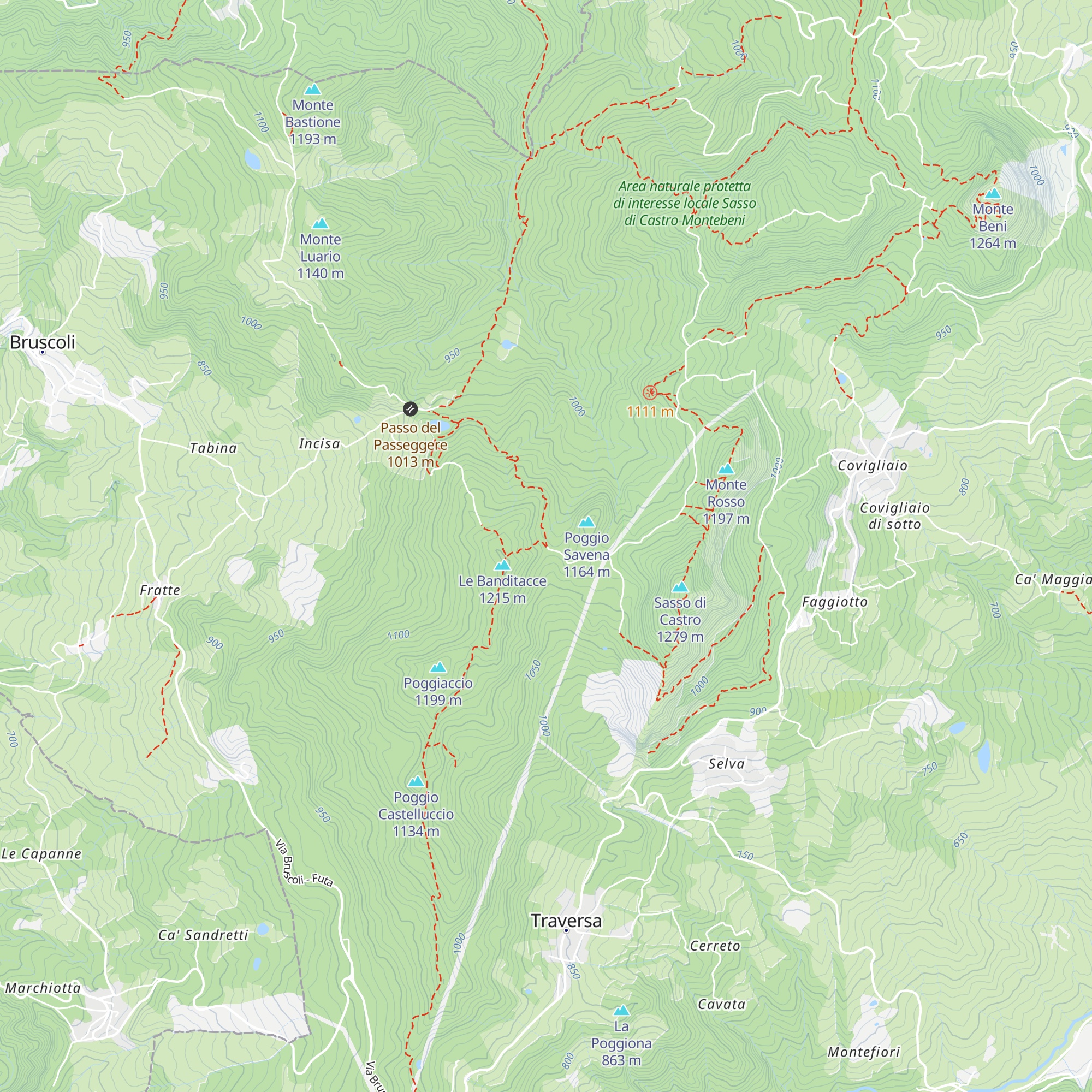 Bivacco Poggio Savena map
