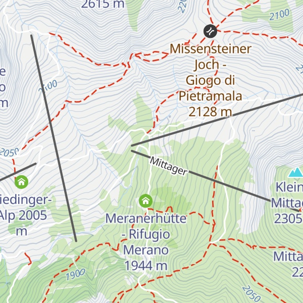 Map of Kirchsteiger Alm - Malga Kirchsteiger