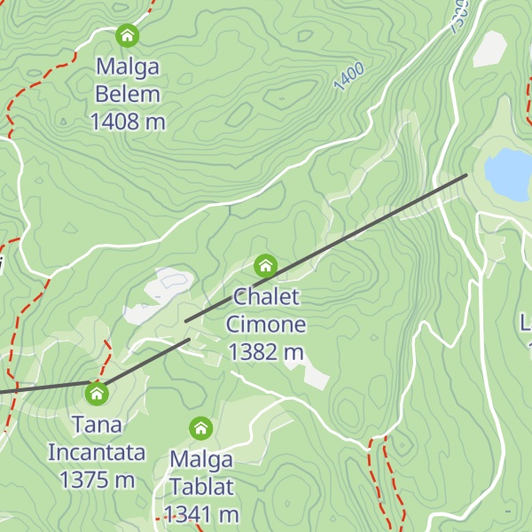 Map of Chalet Cimone