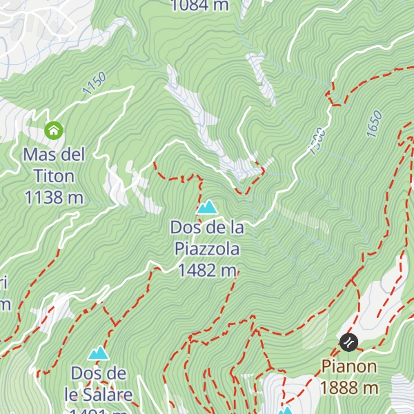 Map of Dos de la Piazzola