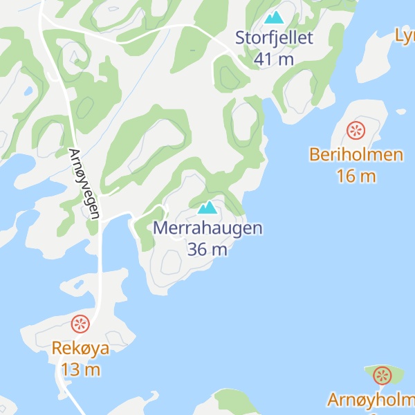 Map of Merrahaugen