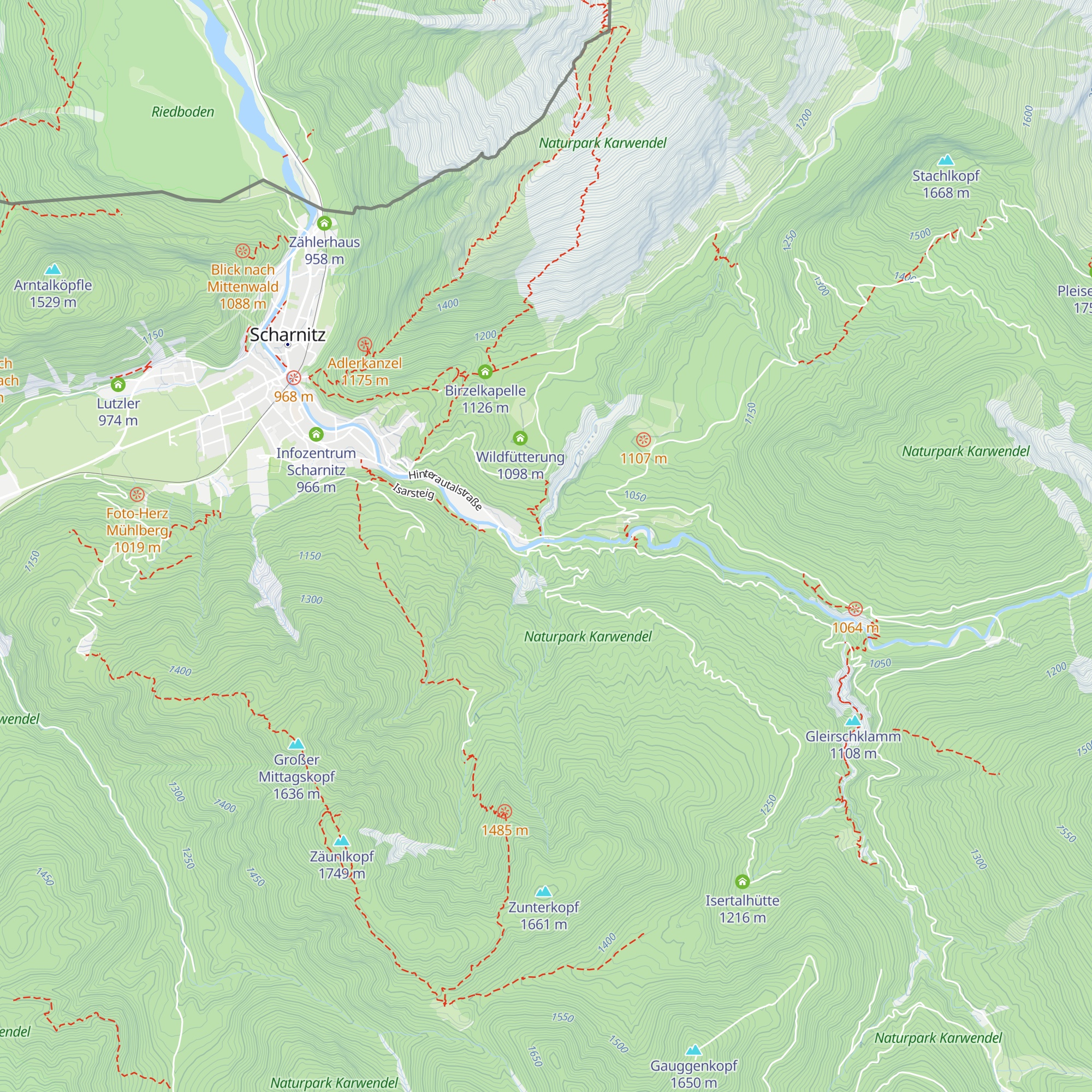 Scharnitzer Alm map