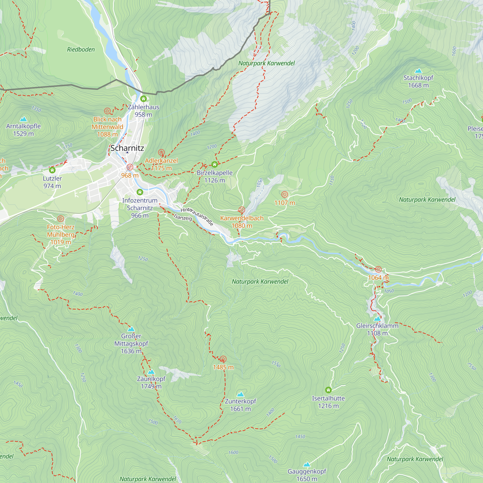 Scharnitzer Alm map
