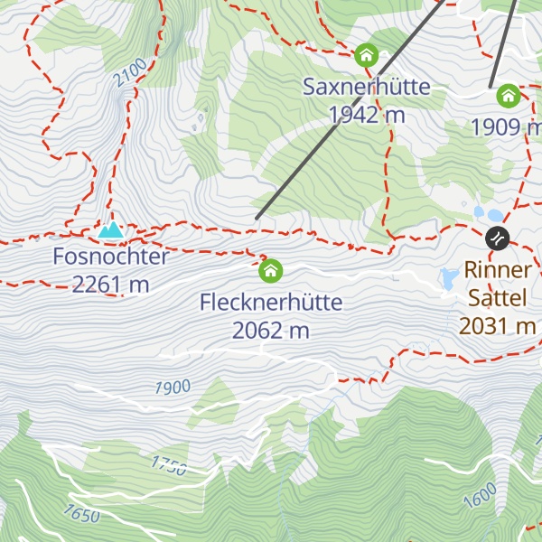 Map of Flecknerhütte