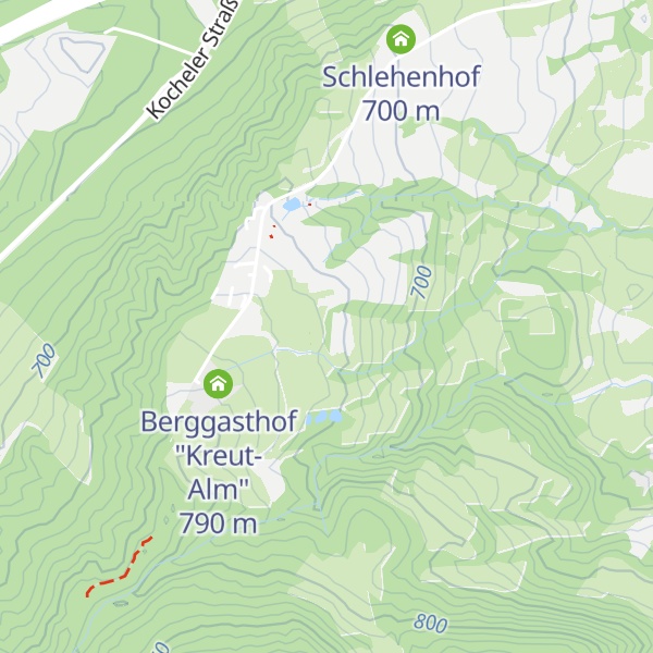 Map of A6 Hirtenhütte vom Wildfeuerberg