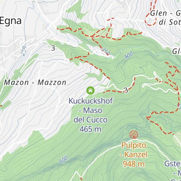 Map of Kuckuckshof - Maso del Cucco