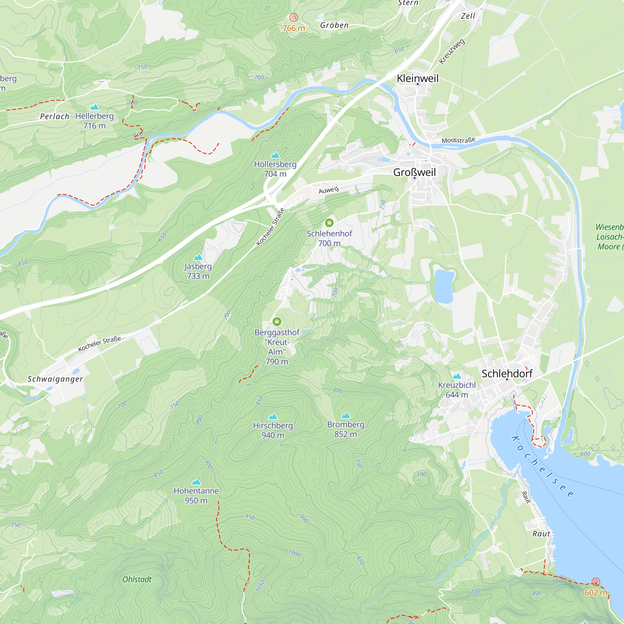 A3 Almgebäude aus Schönau map
