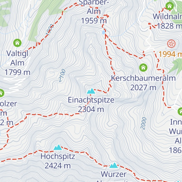 Map of Einachtspitze