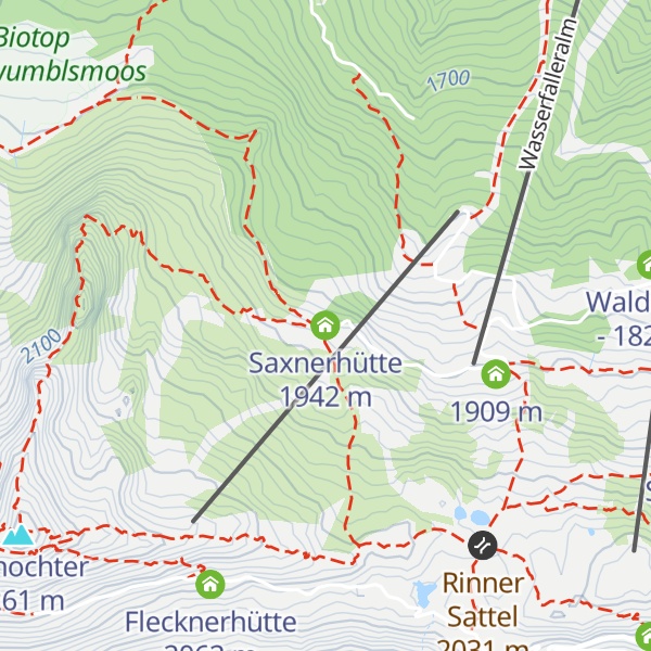 Map of Saxnerhütte