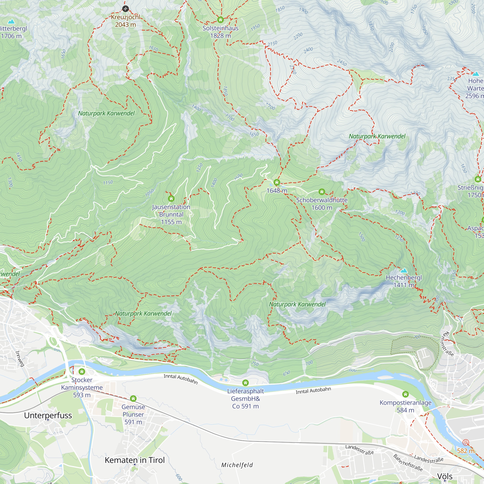 Kirchbergalm map