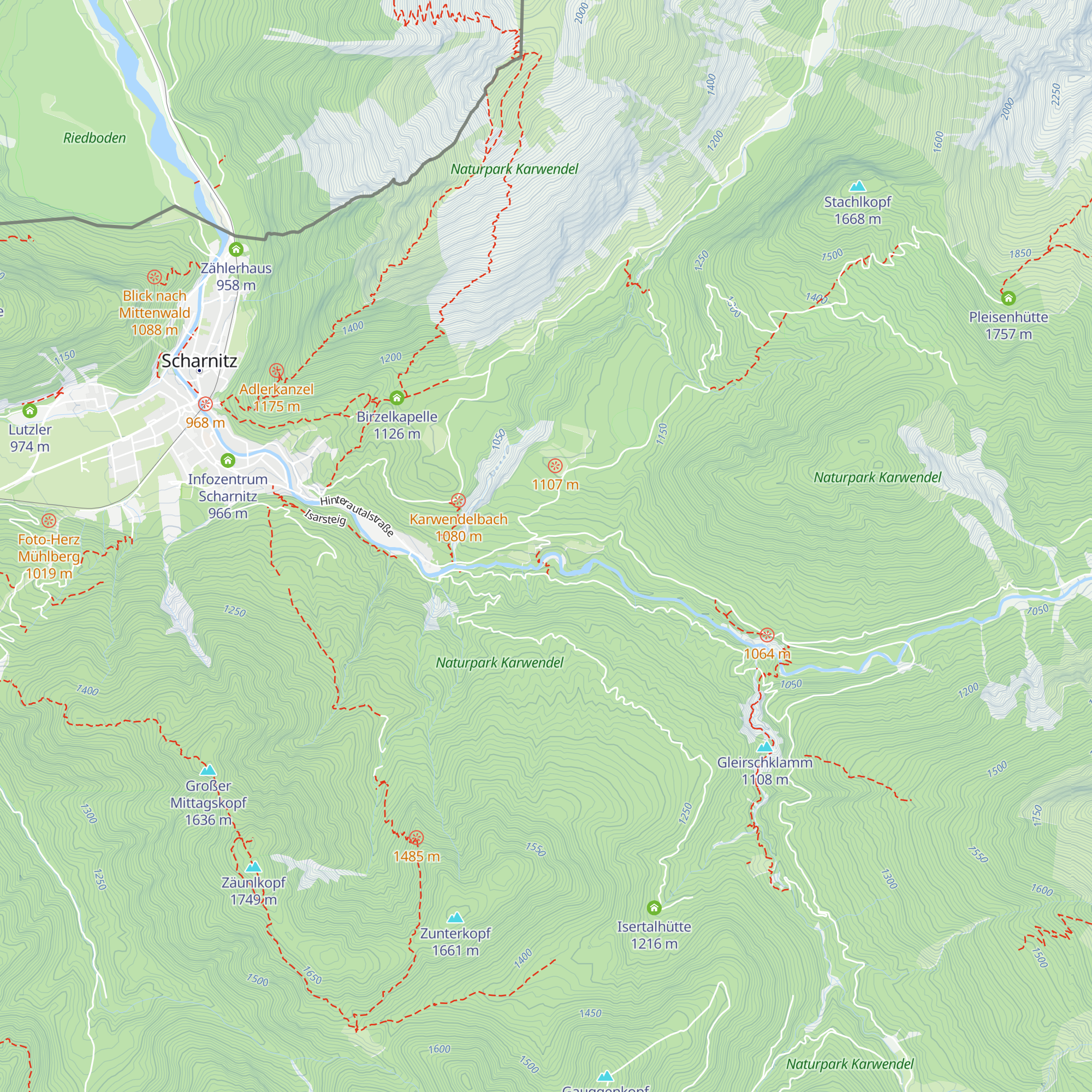 Isarlodge Wiesenhof map
