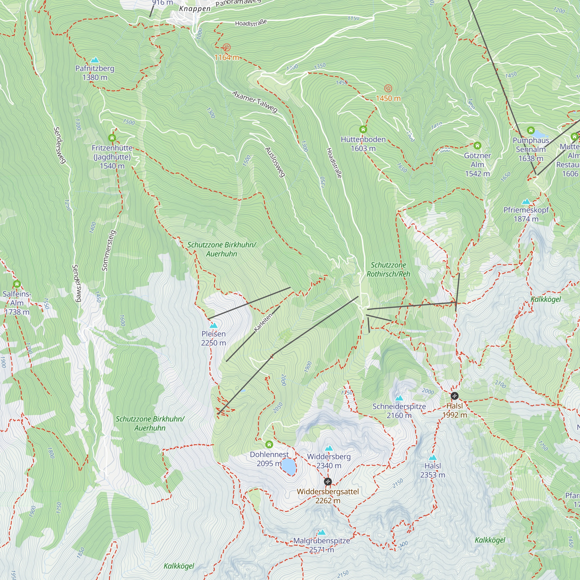 Pleisenhütte map