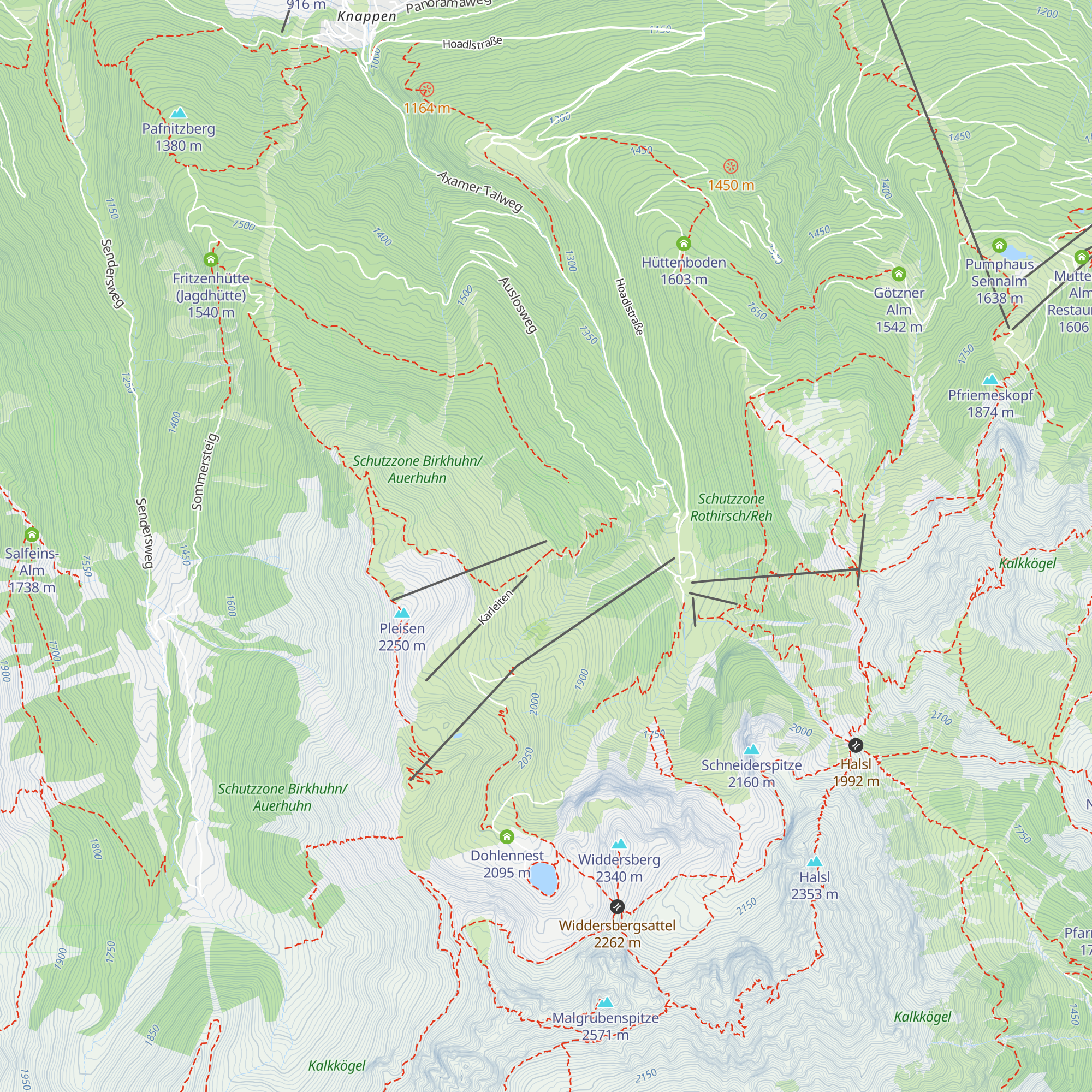 Pleisenhütte map