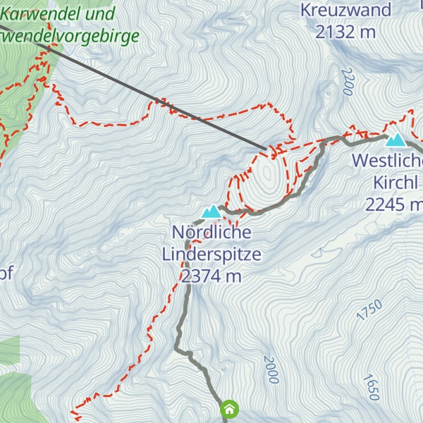 Map of Nördliche Linderspitze