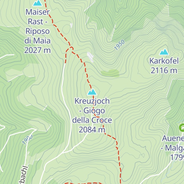 Map of Kreuzjoch - Giogo della Croce