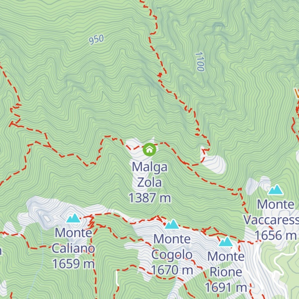 Map of Malga Zola