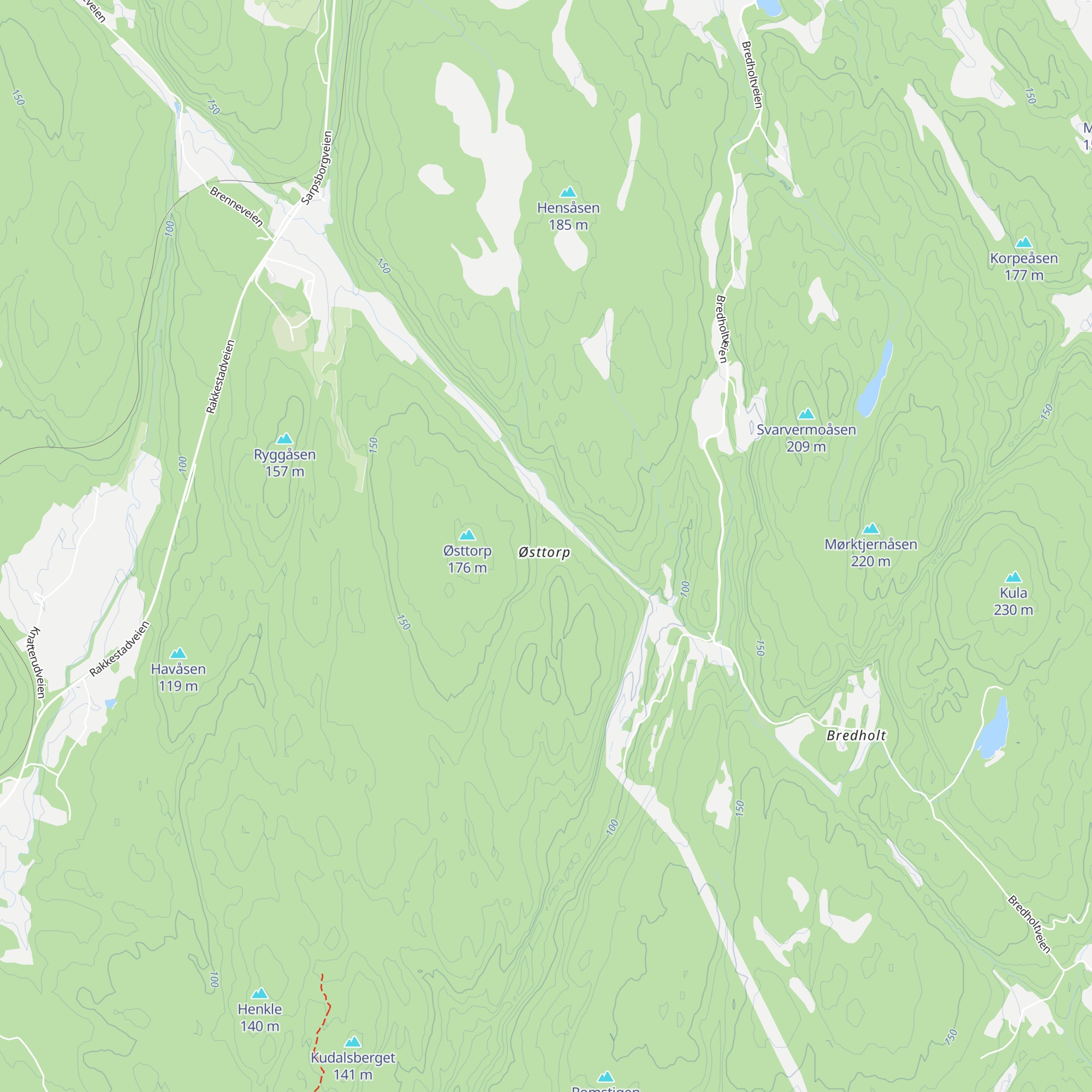 Østtorphytta map