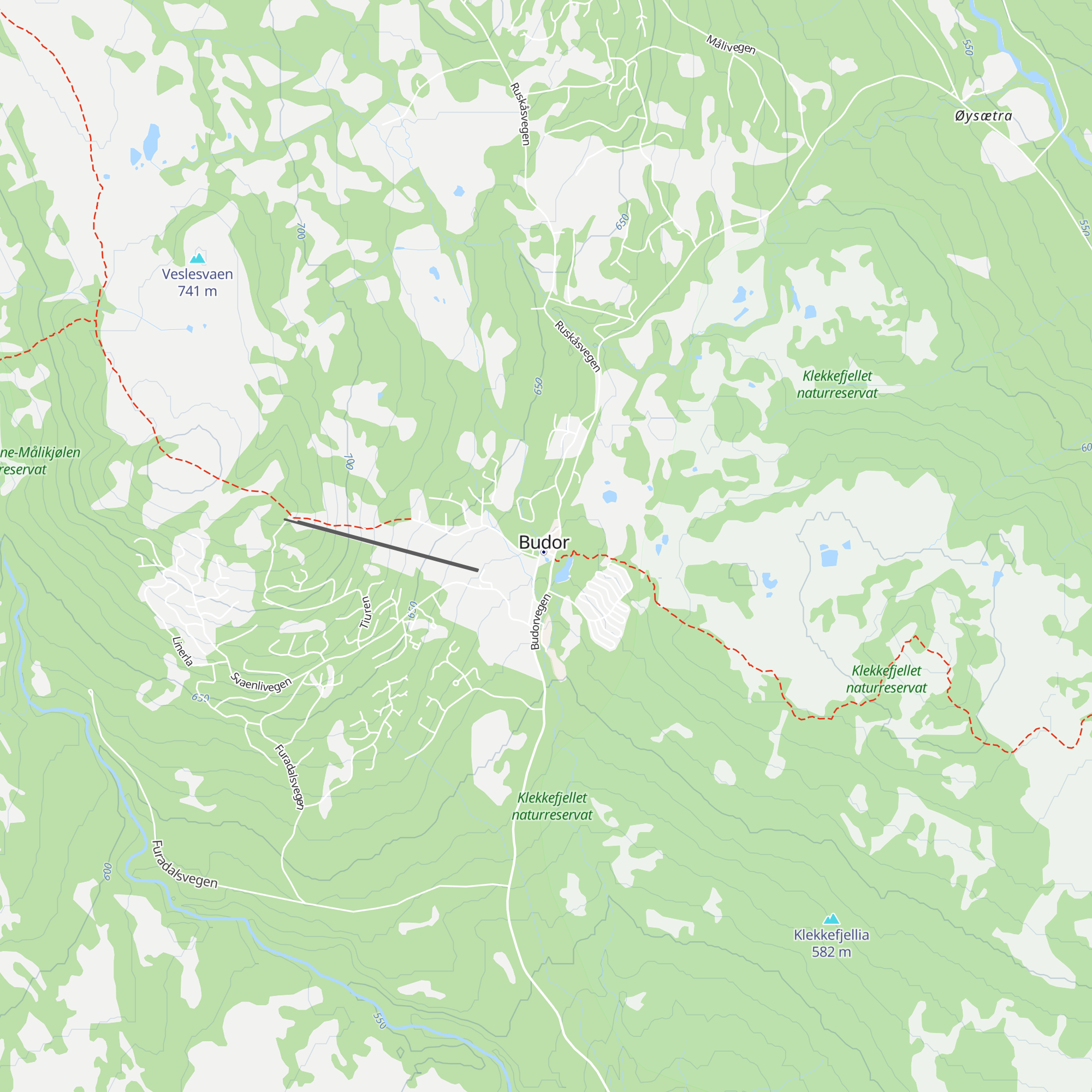 Budor Gjestegård map