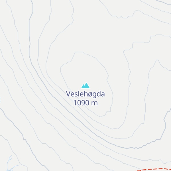 Map of Veslehøgda