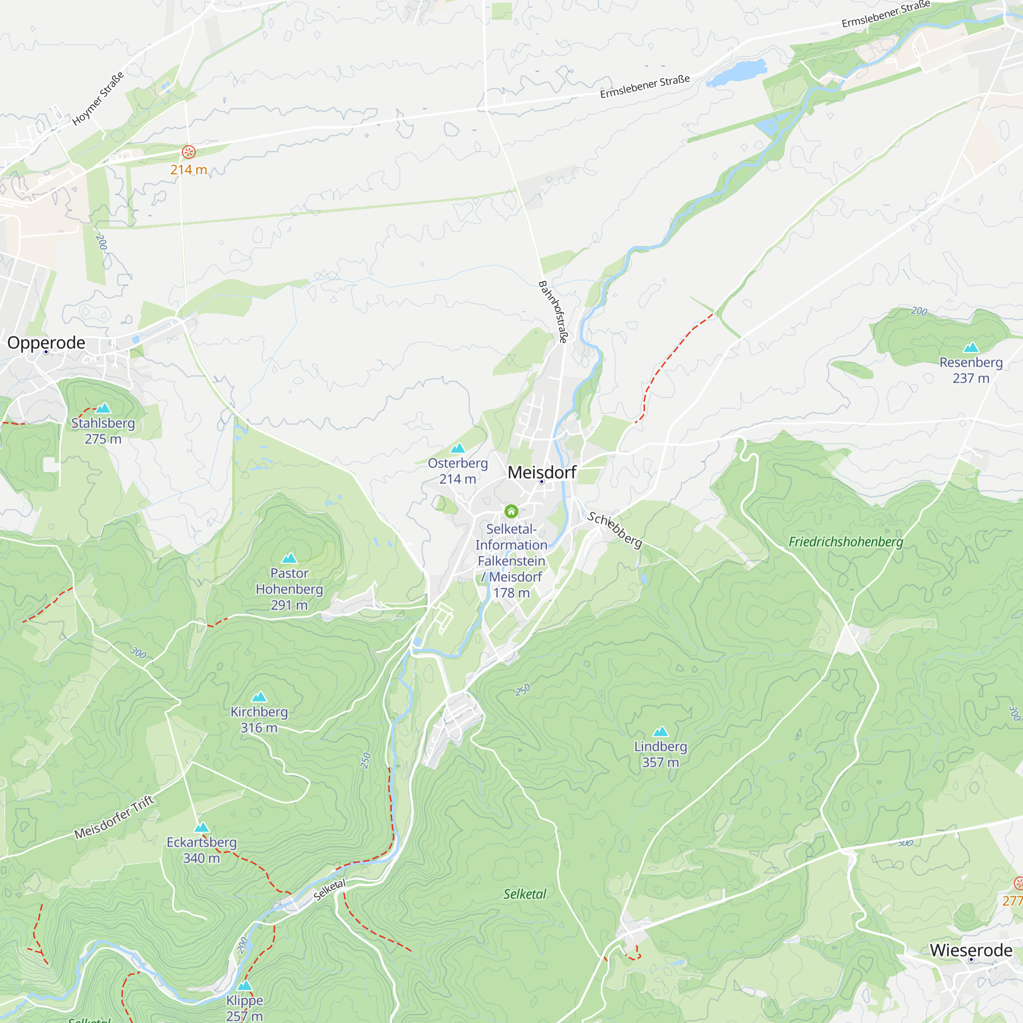Selketal-Information Falkenstein / Meisdorf map