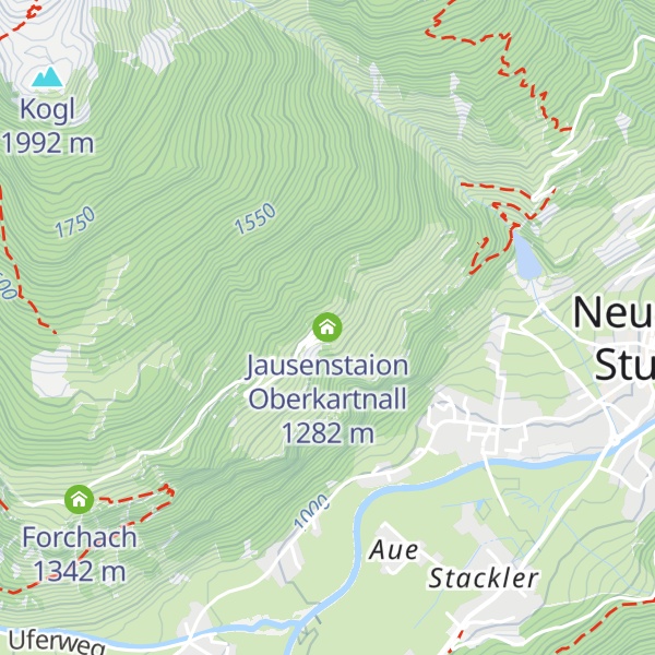Map of Jausenstaion Oberkartnall