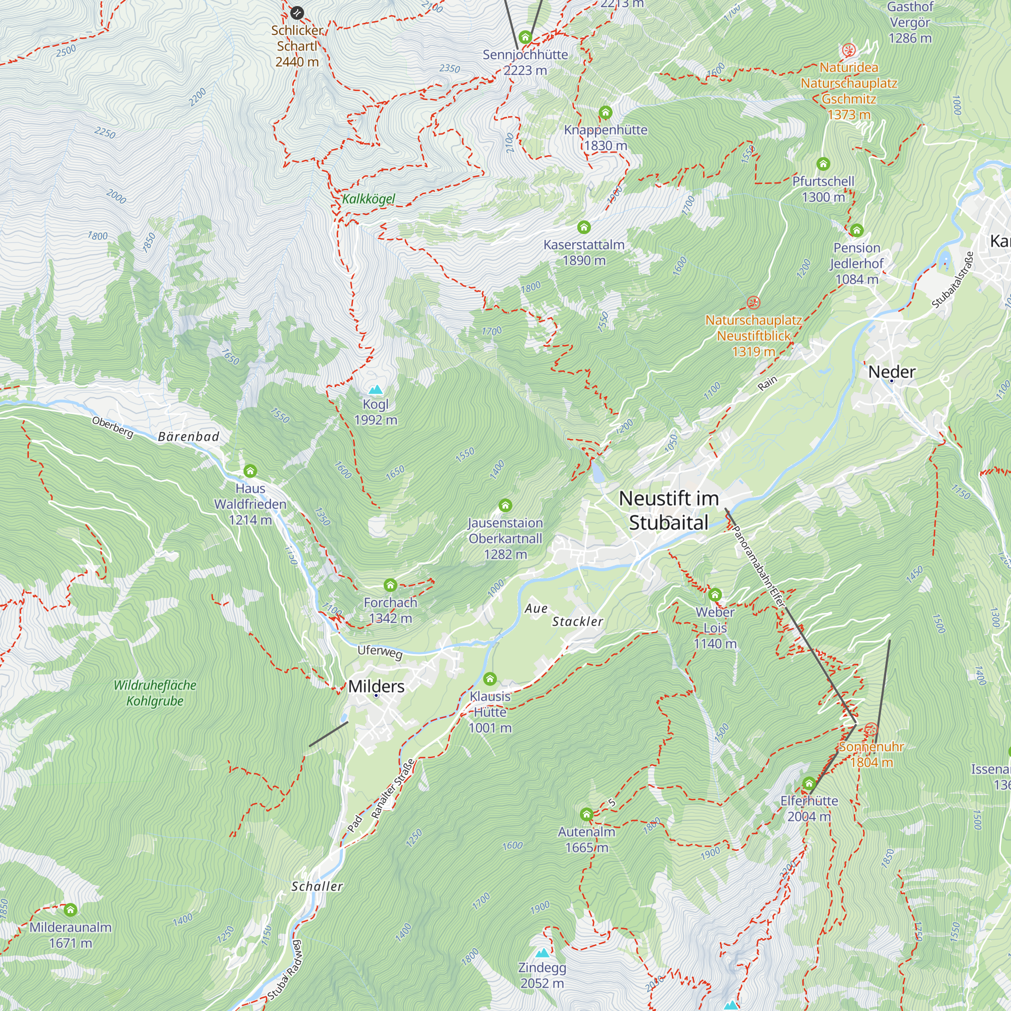 Jausenstaion Oberkartnall map