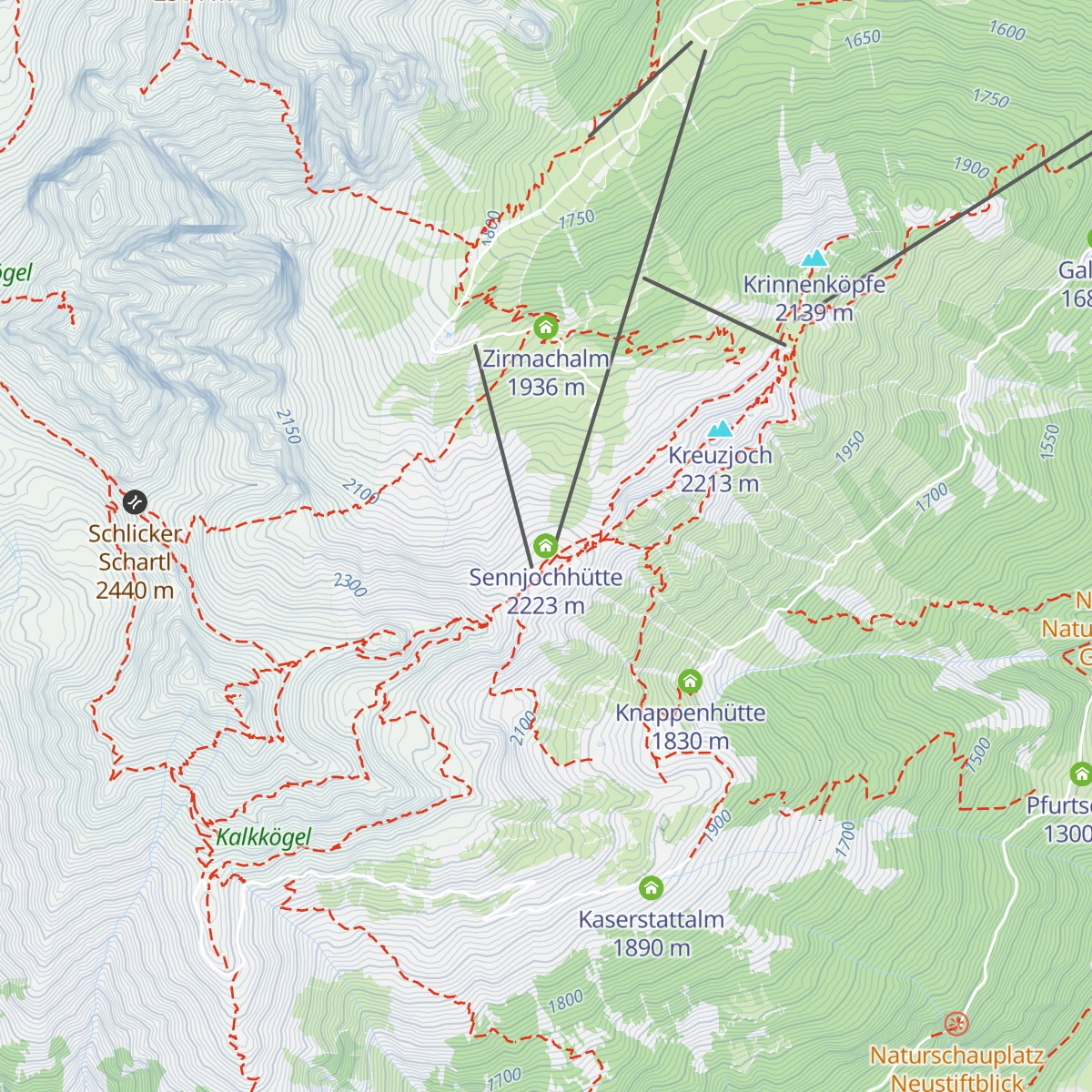 Sennjochhütte map