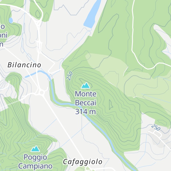 Map of Monte Beccai