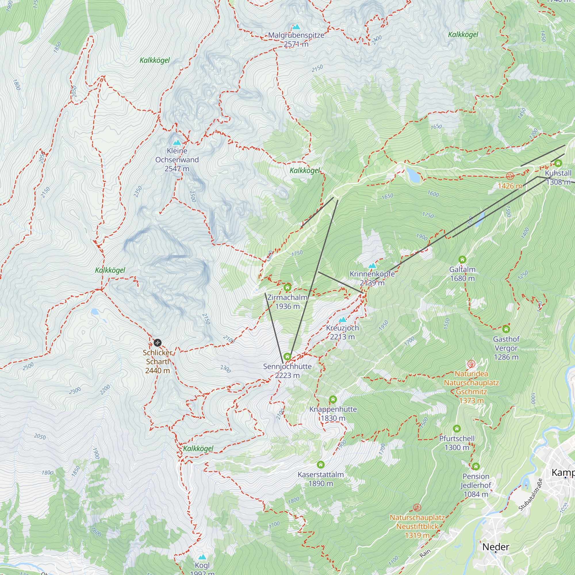 Zirmachalm map