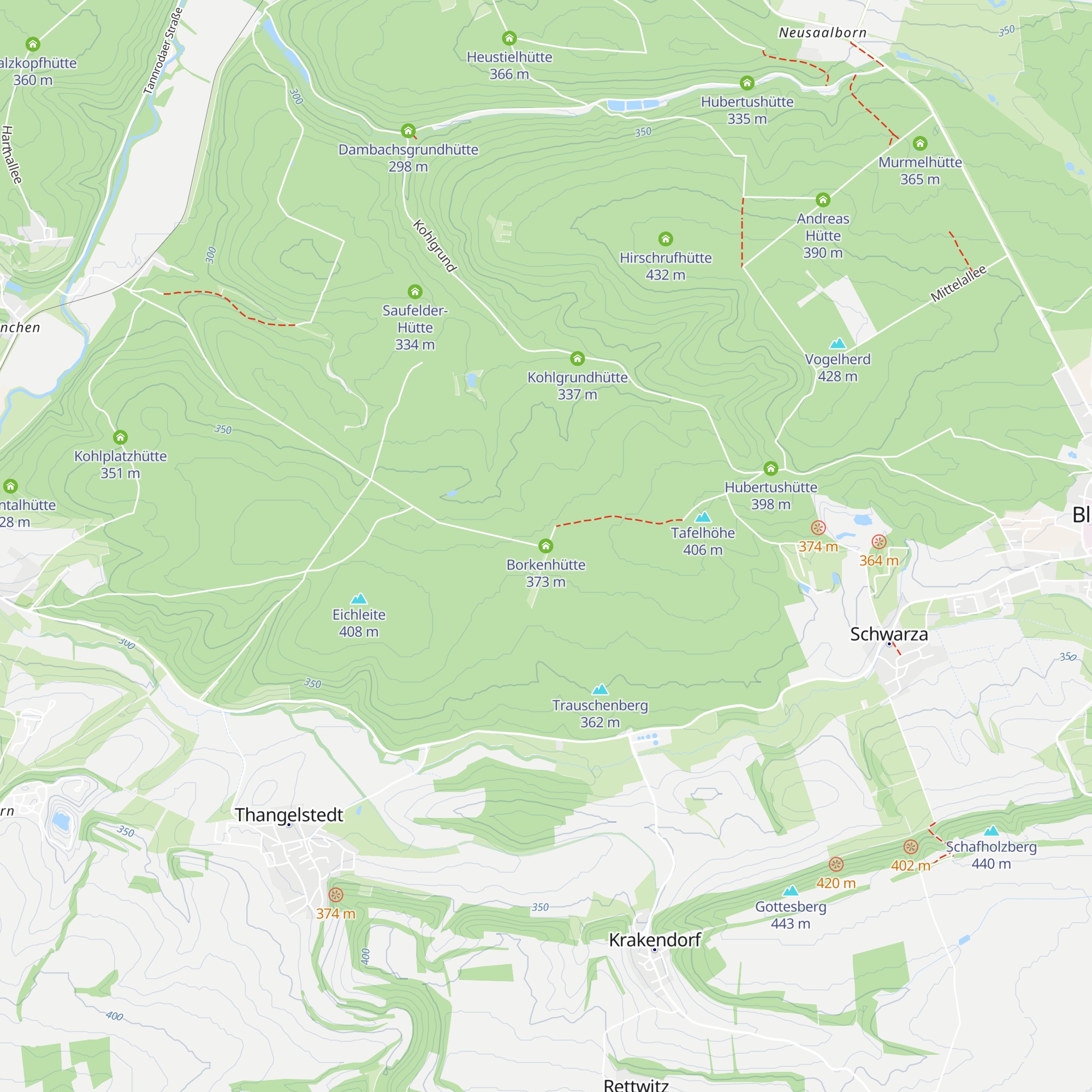 Borkenhütte map