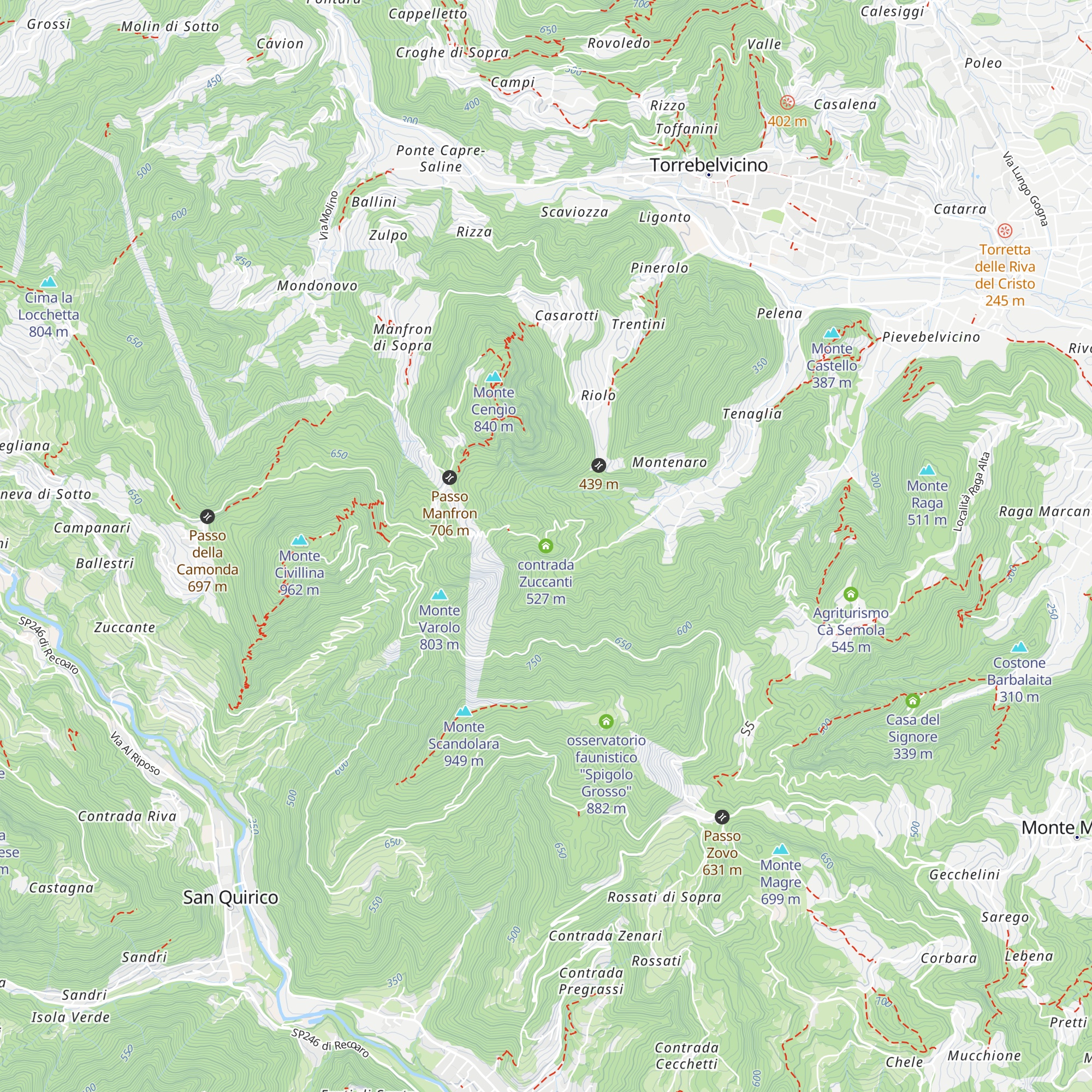 contrada Zuccanti map