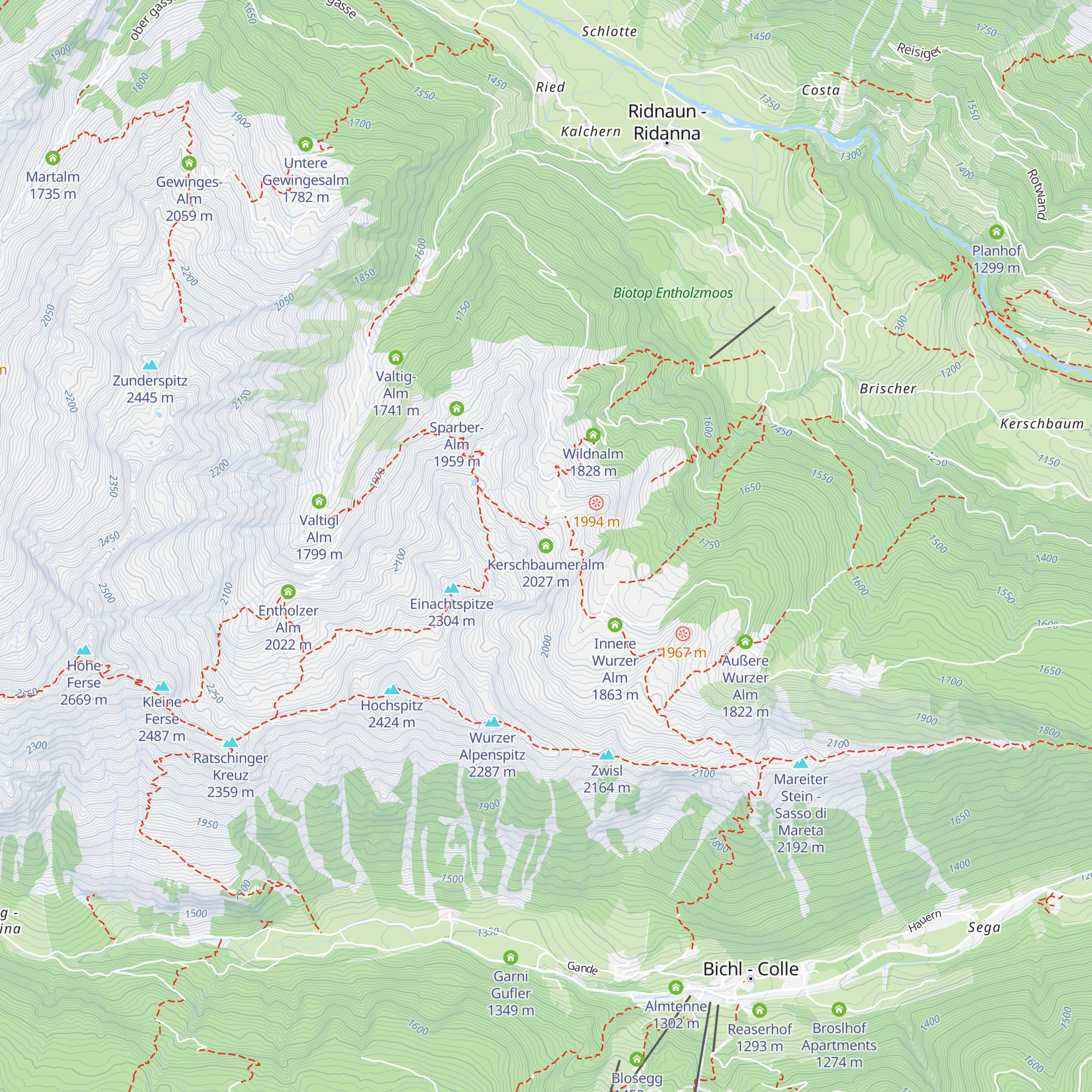 Kerschbaumeralm map