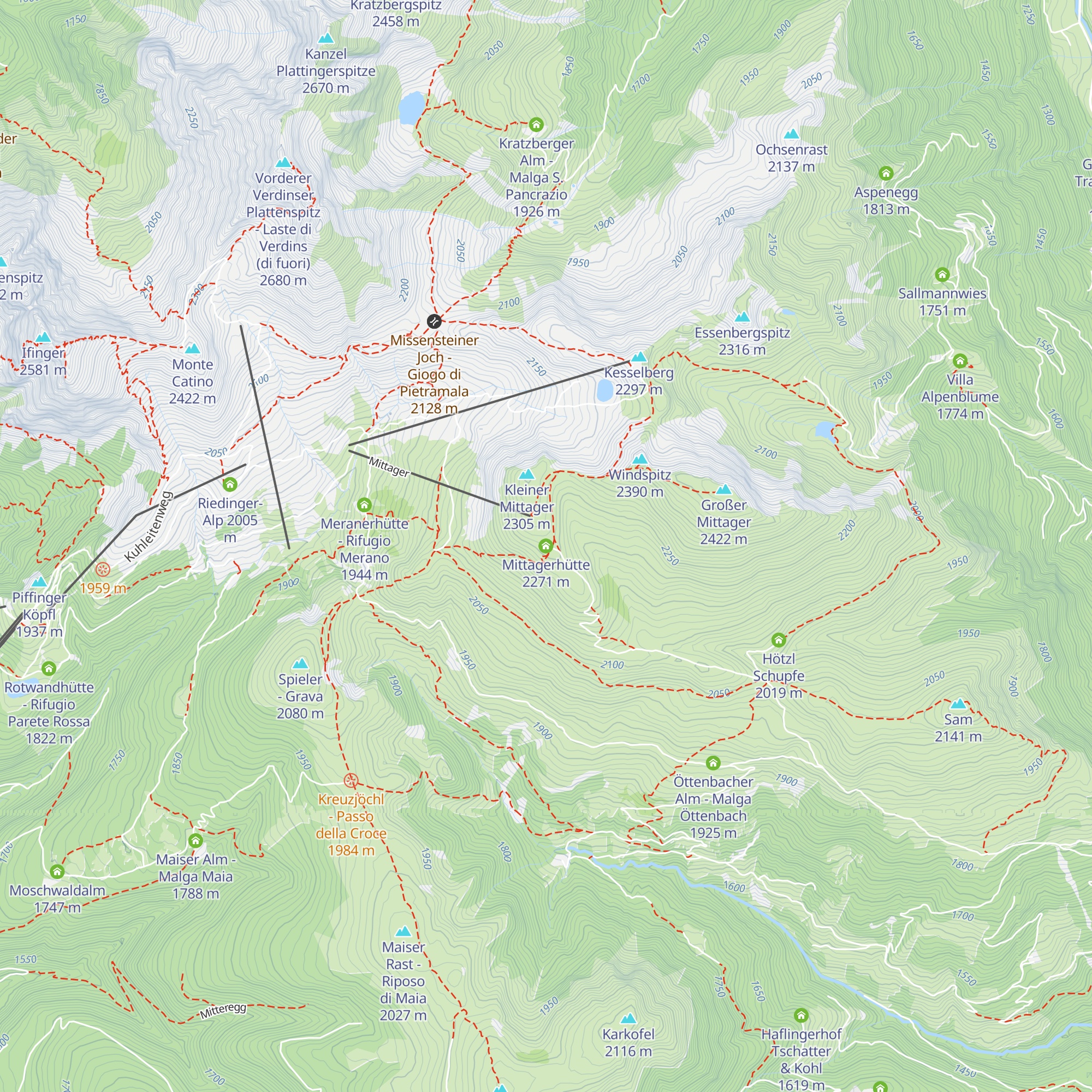 Mittagerhütte map